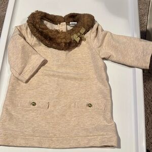 Janie and Jack Dress with Fur Collar